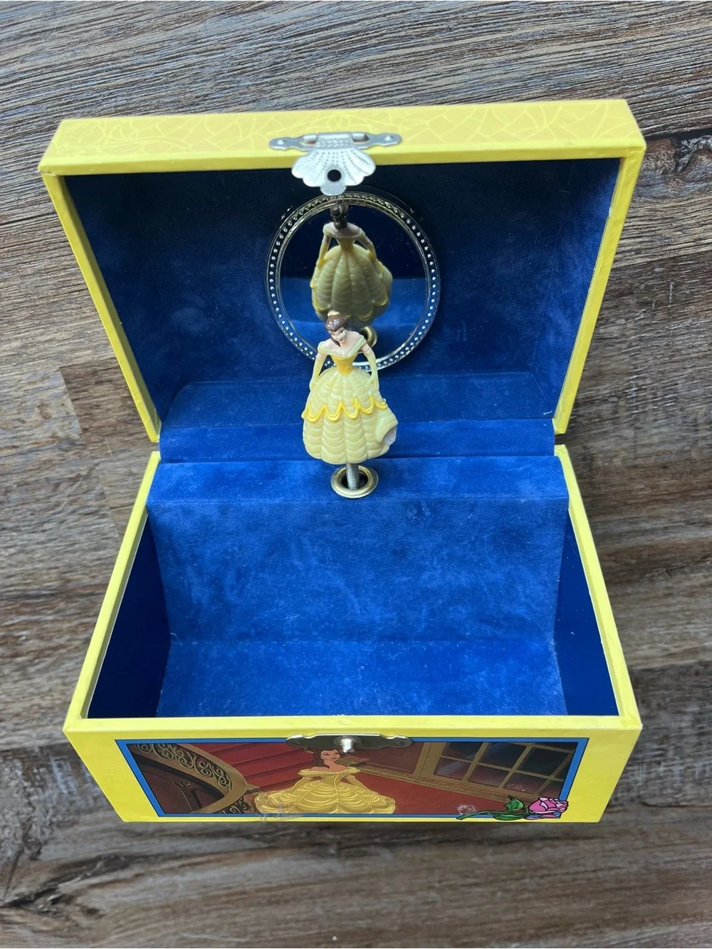 Disney Beauty and the Beast Yellow Trim Collectible Jewelry Box